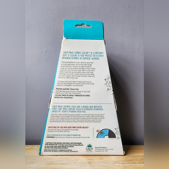 CALM PAWS - CARING COLLAR (W CALMING DISK) (M) 12"-16" - Picture 3 of 4